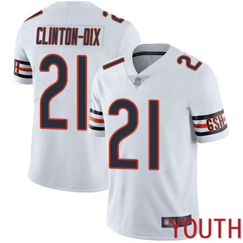 Chicago Bears Limited White Youth Ha Ha Clinton-Dix Road Jersey NFL Football #21 Vapor Untouchable->youth nfl jersey->Youth Jersey